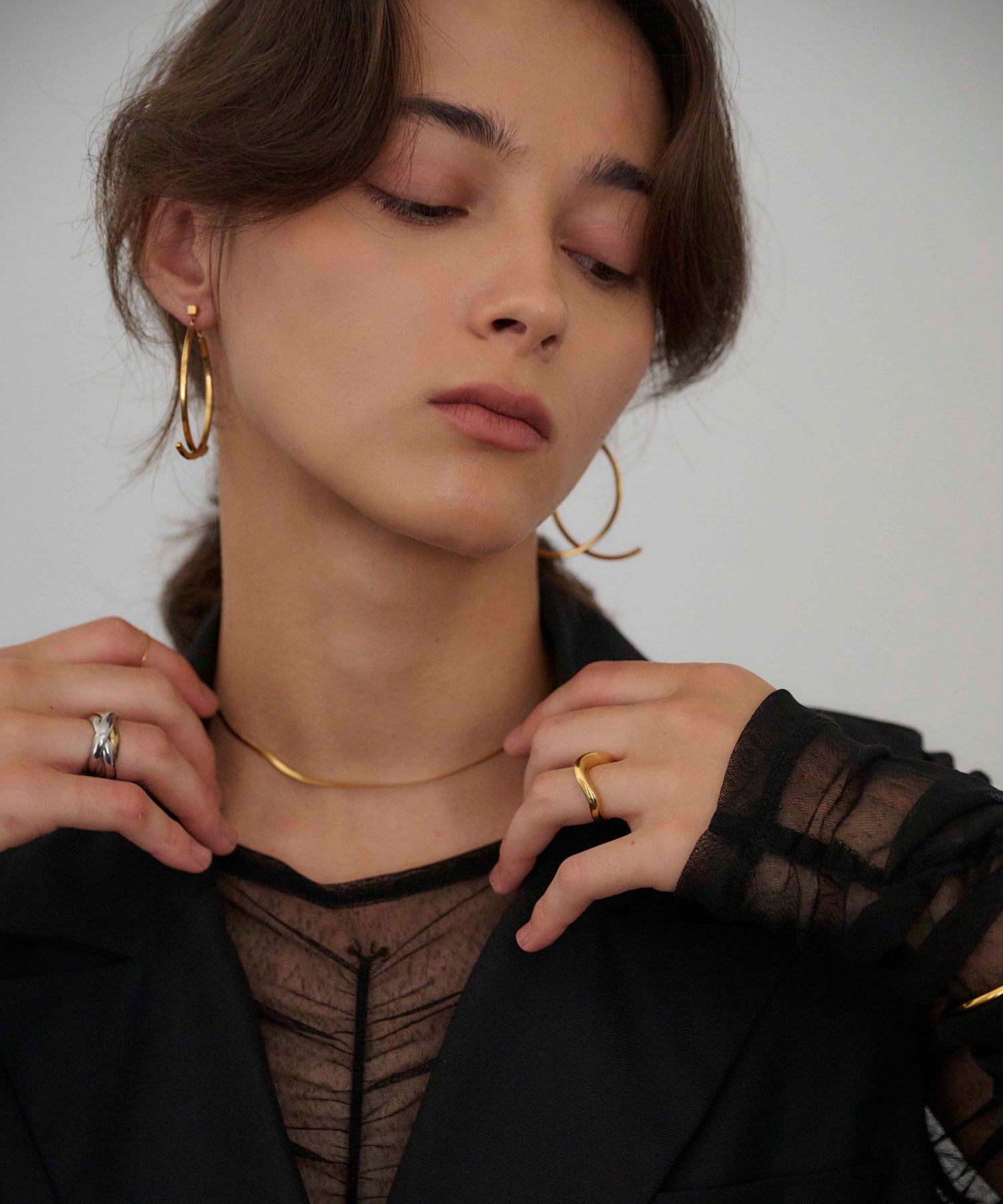 [シルバー]トリプルウェブリング