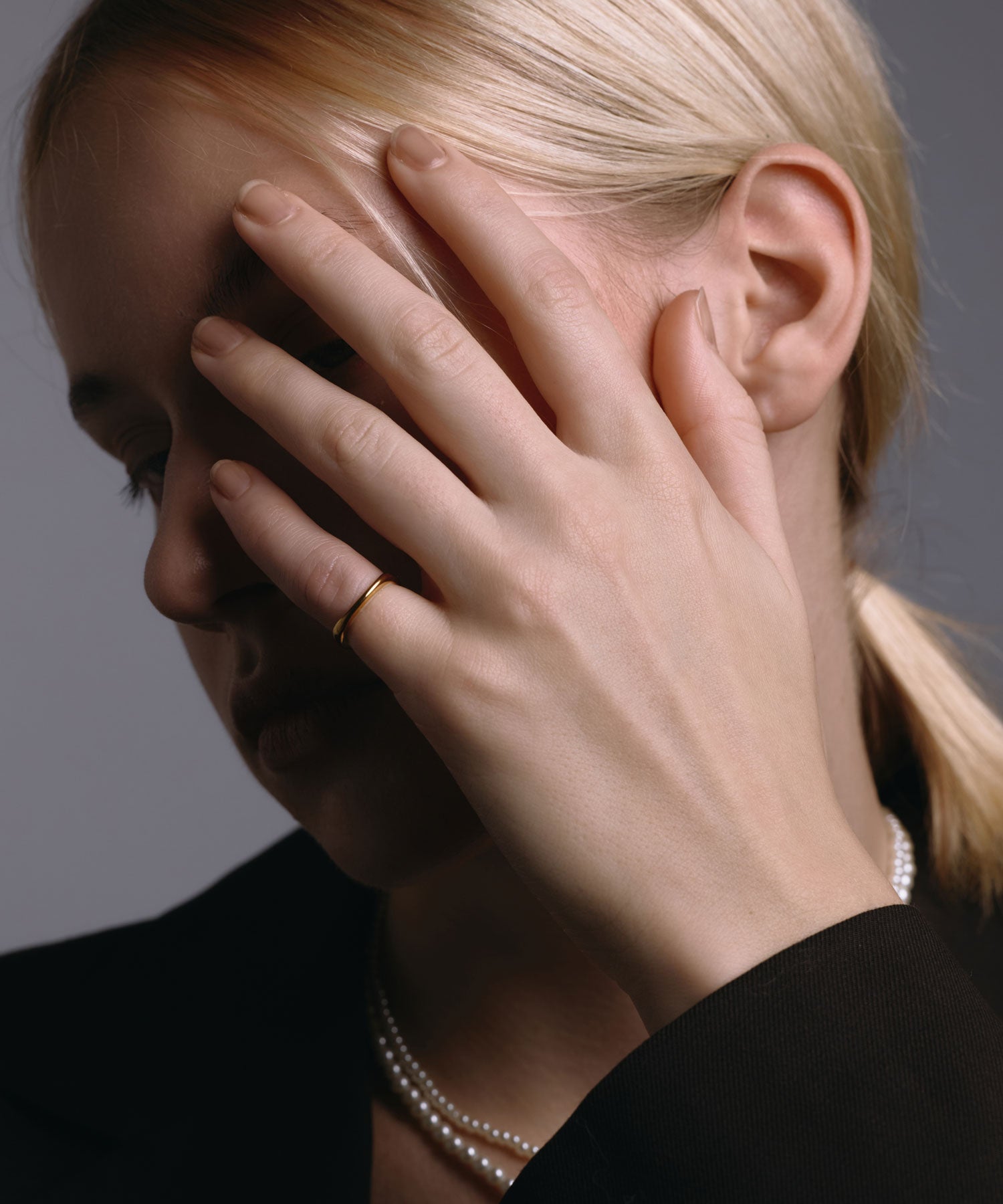 [ゴールド]ウェーブピンキーリング