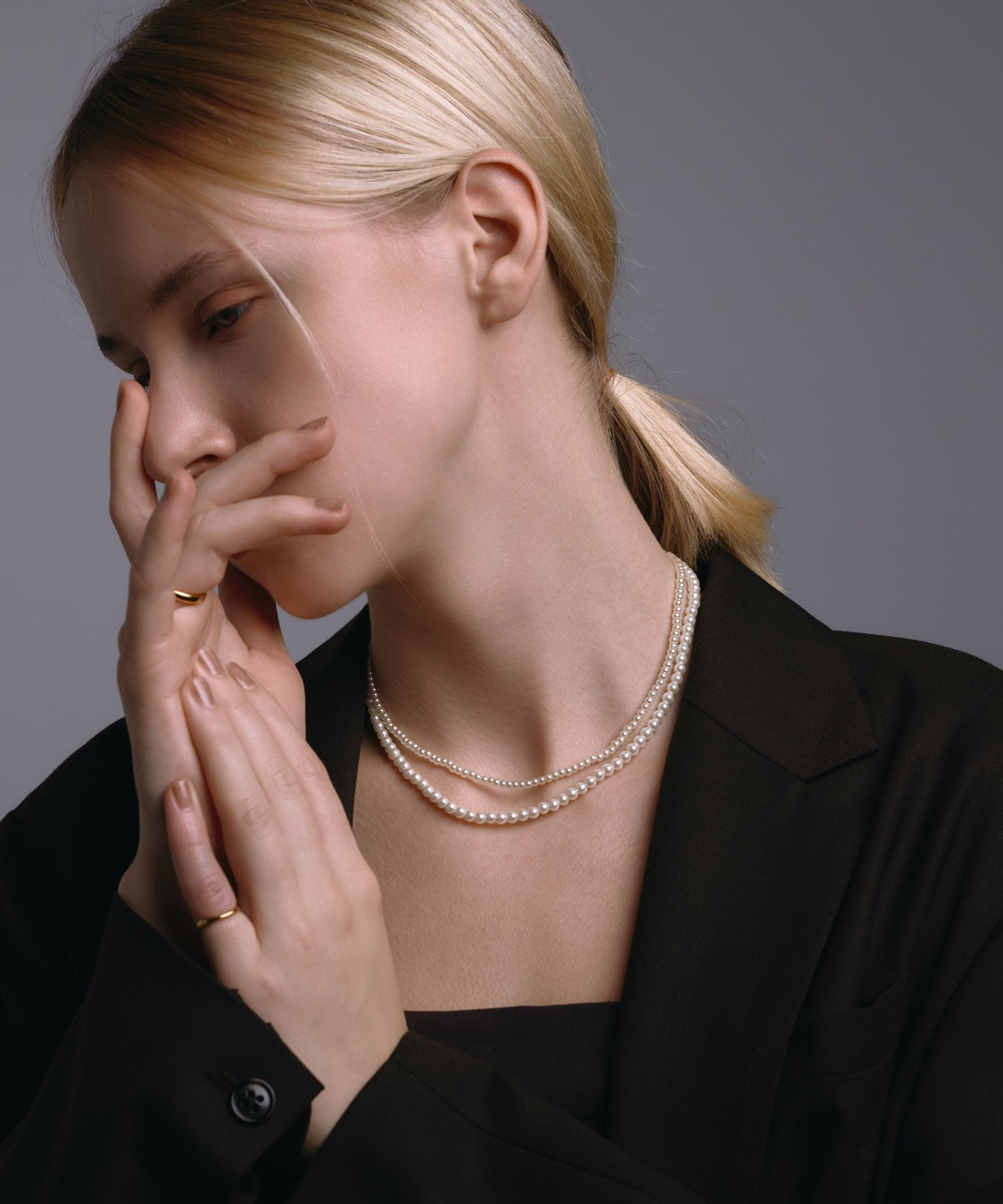 [ゴールド]ウェーブピンキーリング