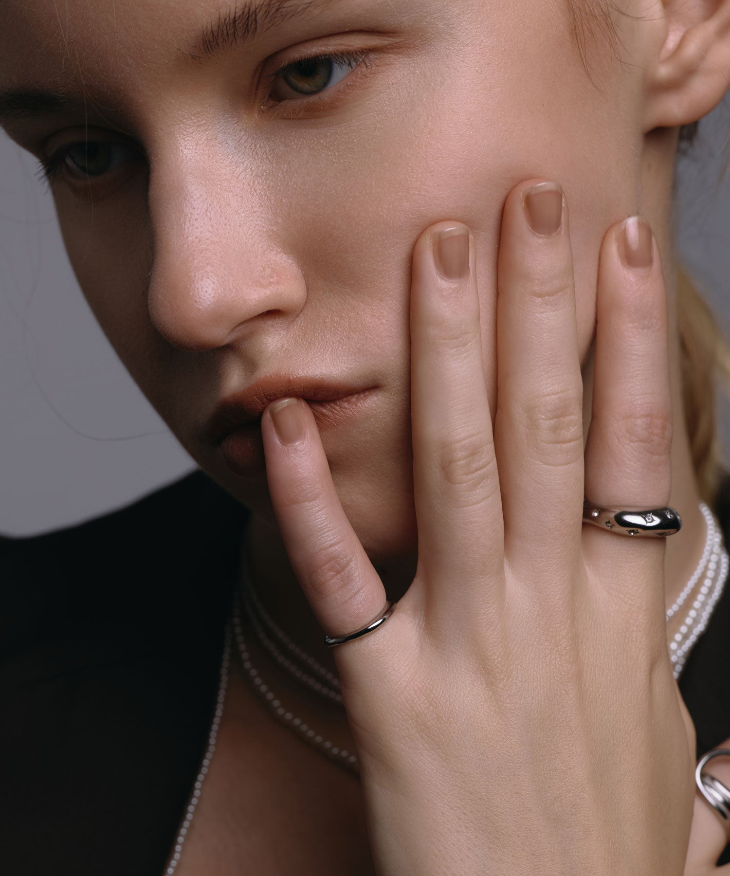 [シルバー]ウェーブピンキーリング