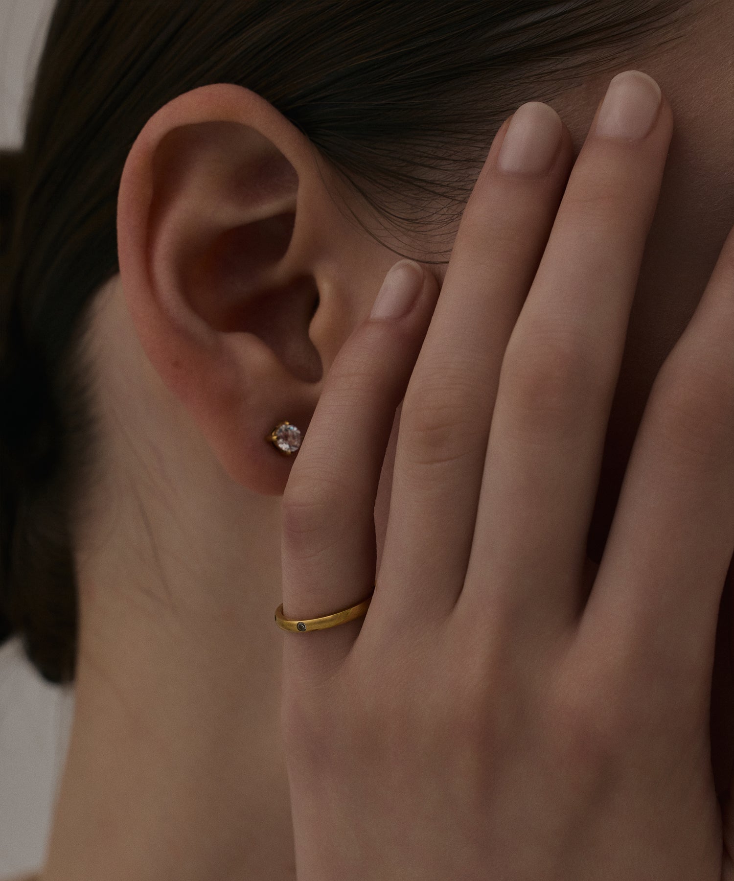 [Gold] Zirconia earrings