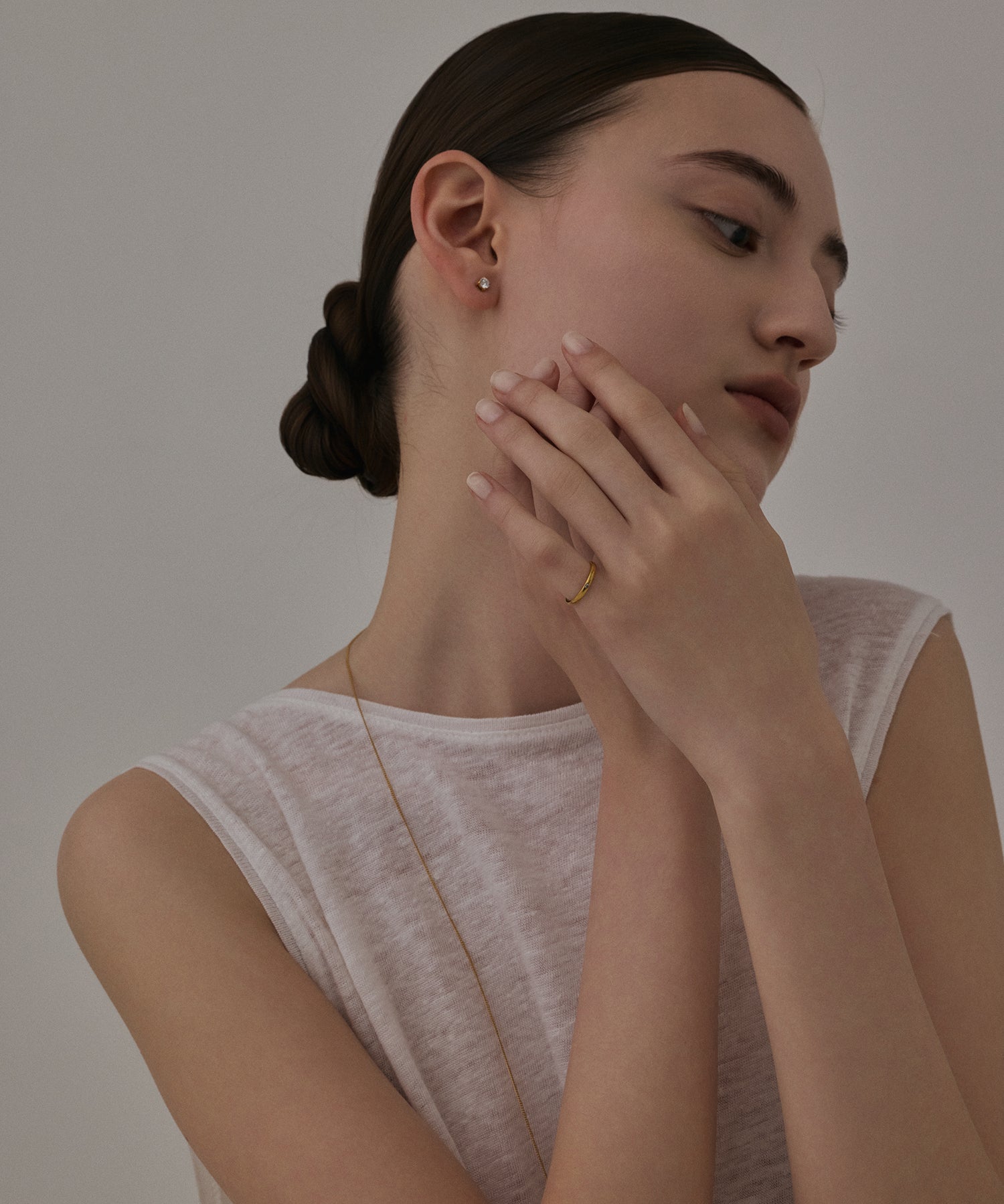 [Gold] Zirconia earrings