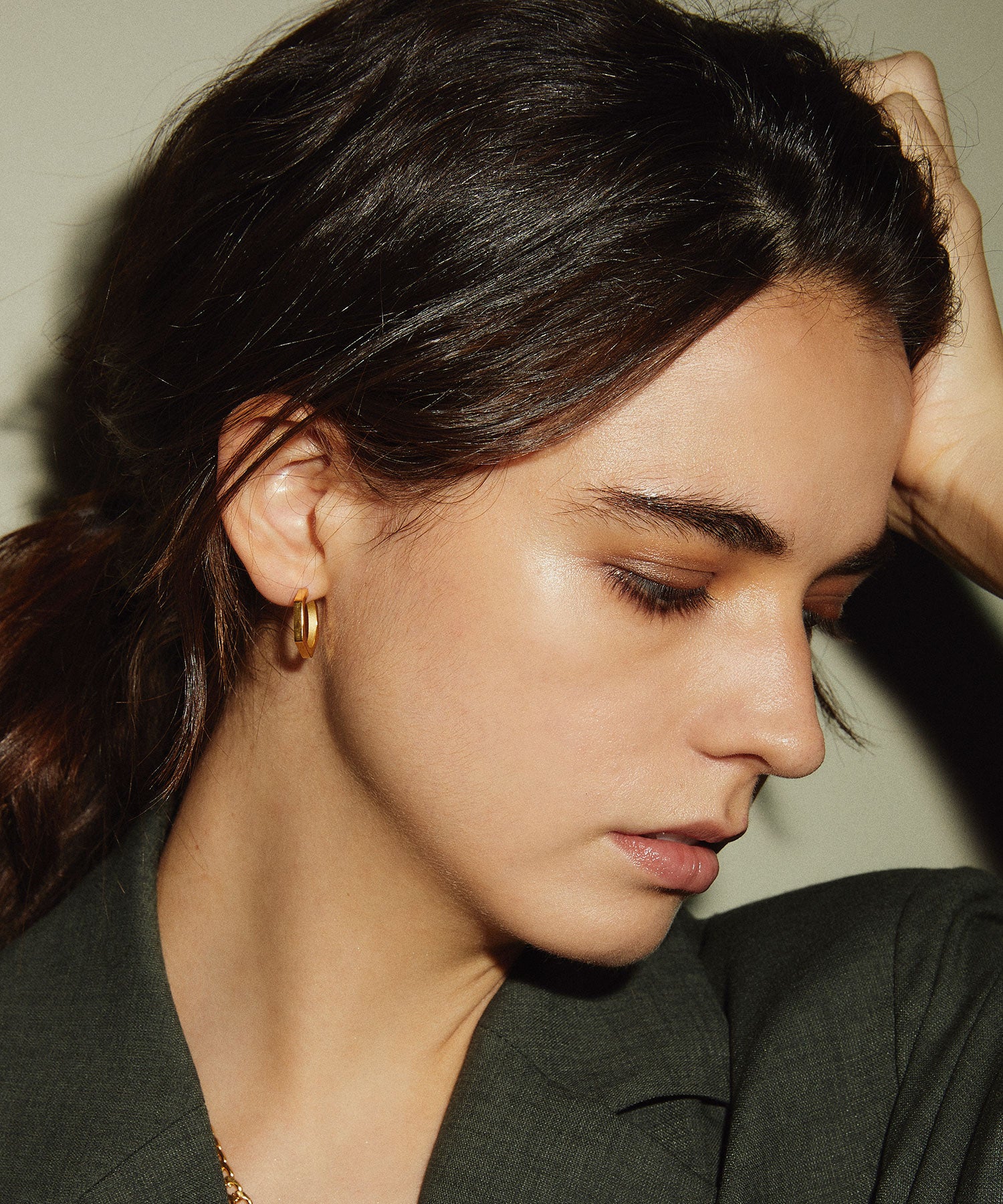 [Gold] Hark Angle Earrings