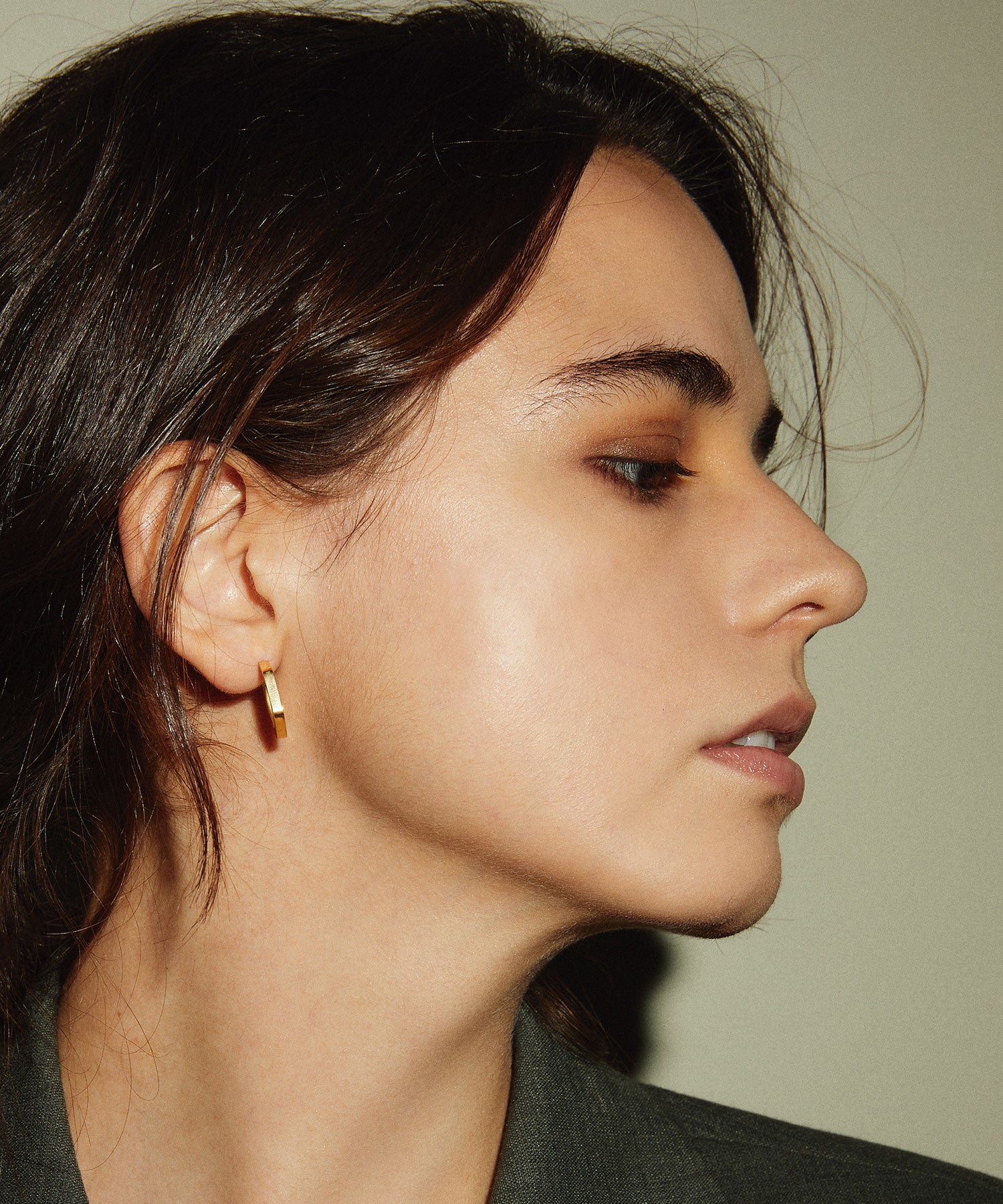 [Gold] Hark Angle Earrings