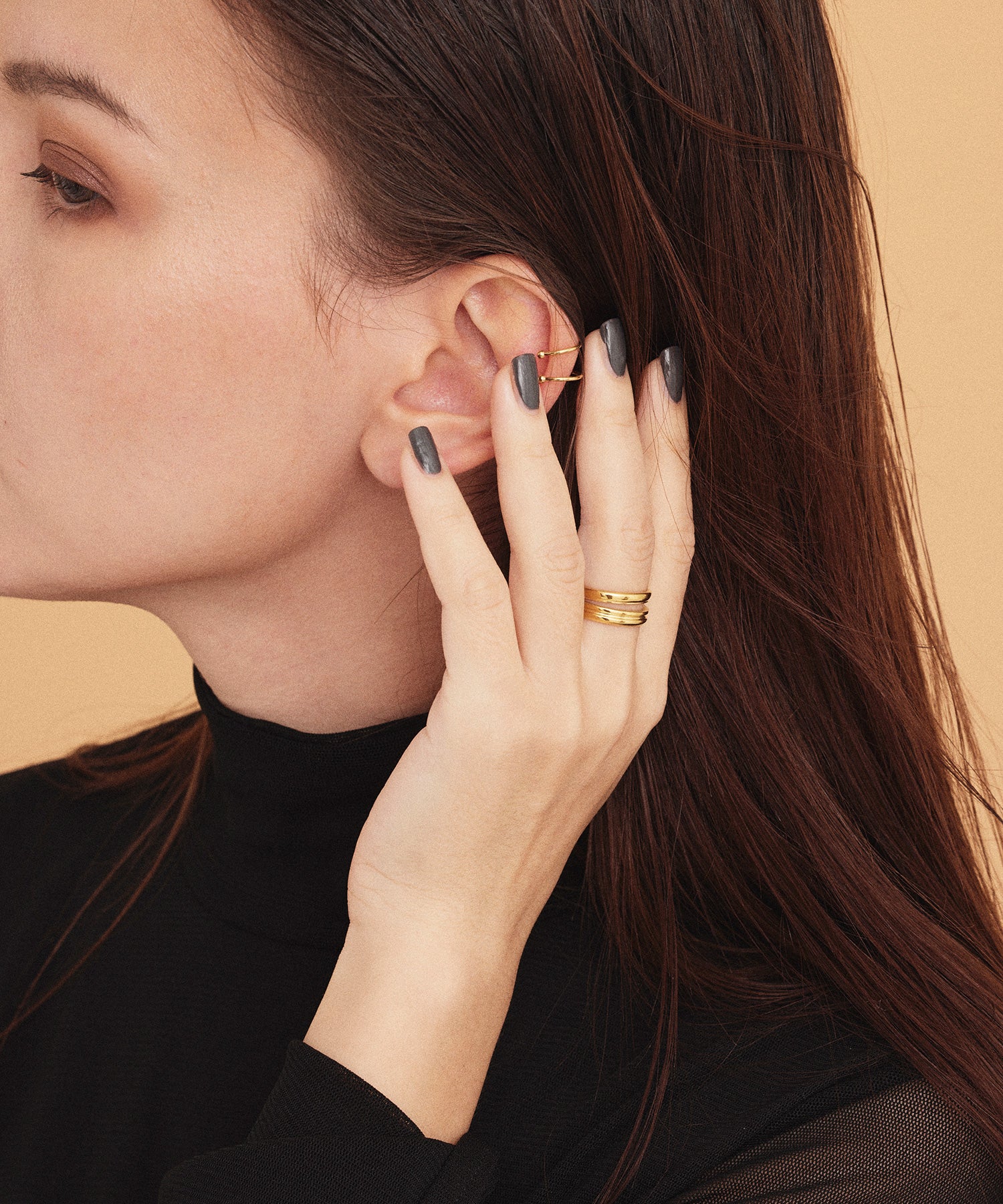 [Gold] Particle Double Line Ring