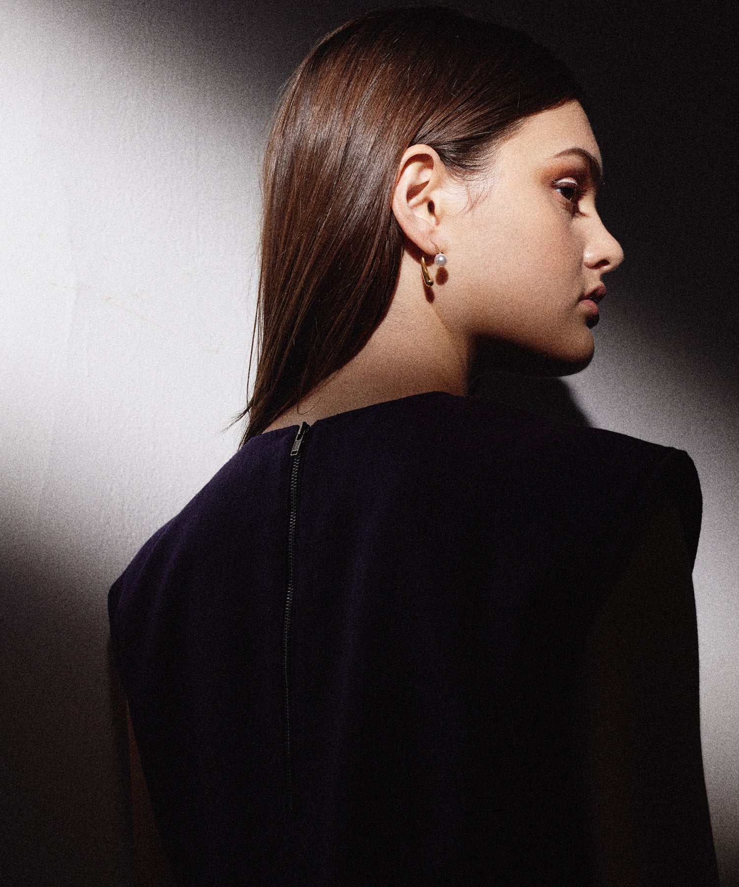 [Gold] 2-way pearl icicle earrings