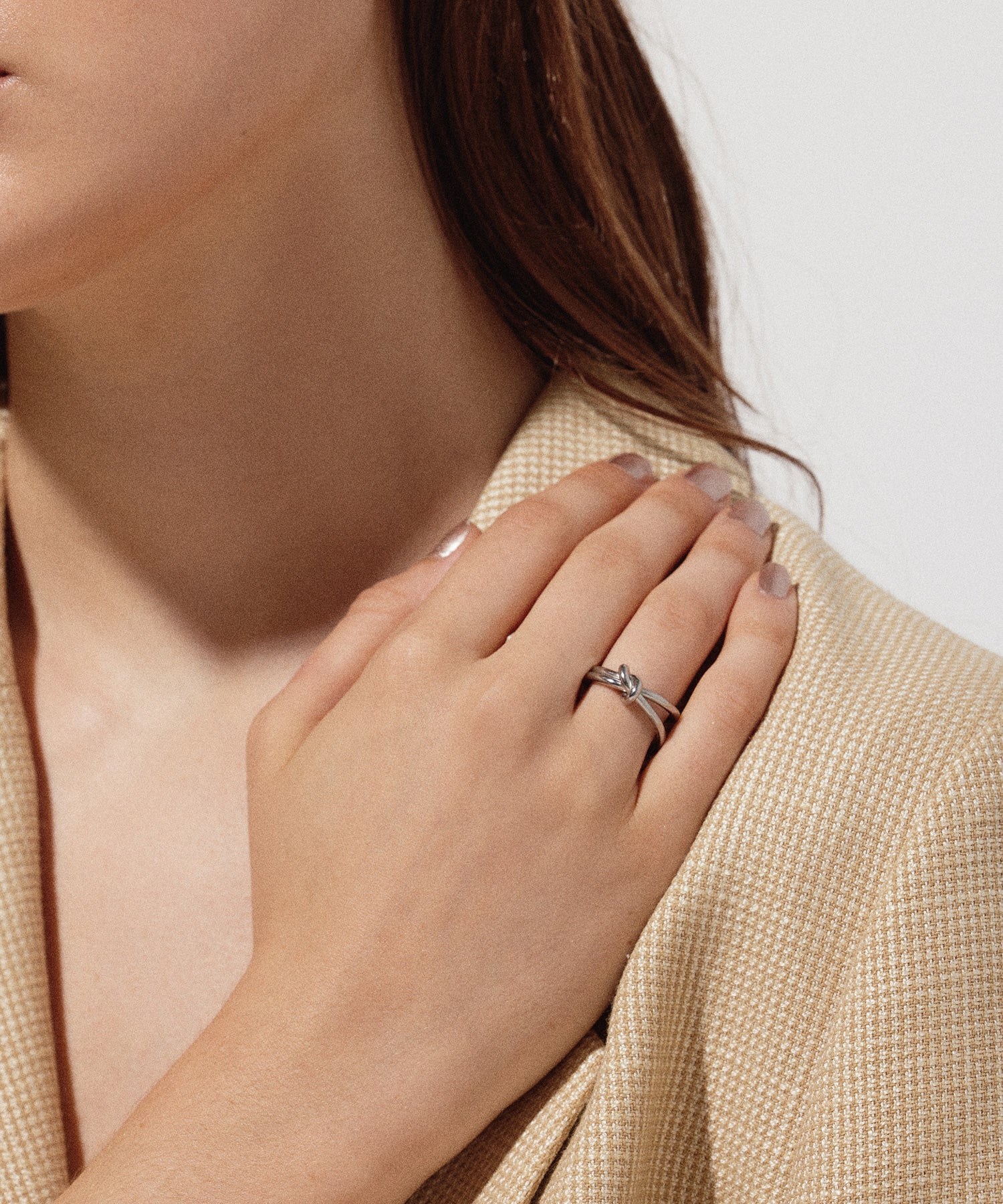 [Silver] Knot Slim Ring