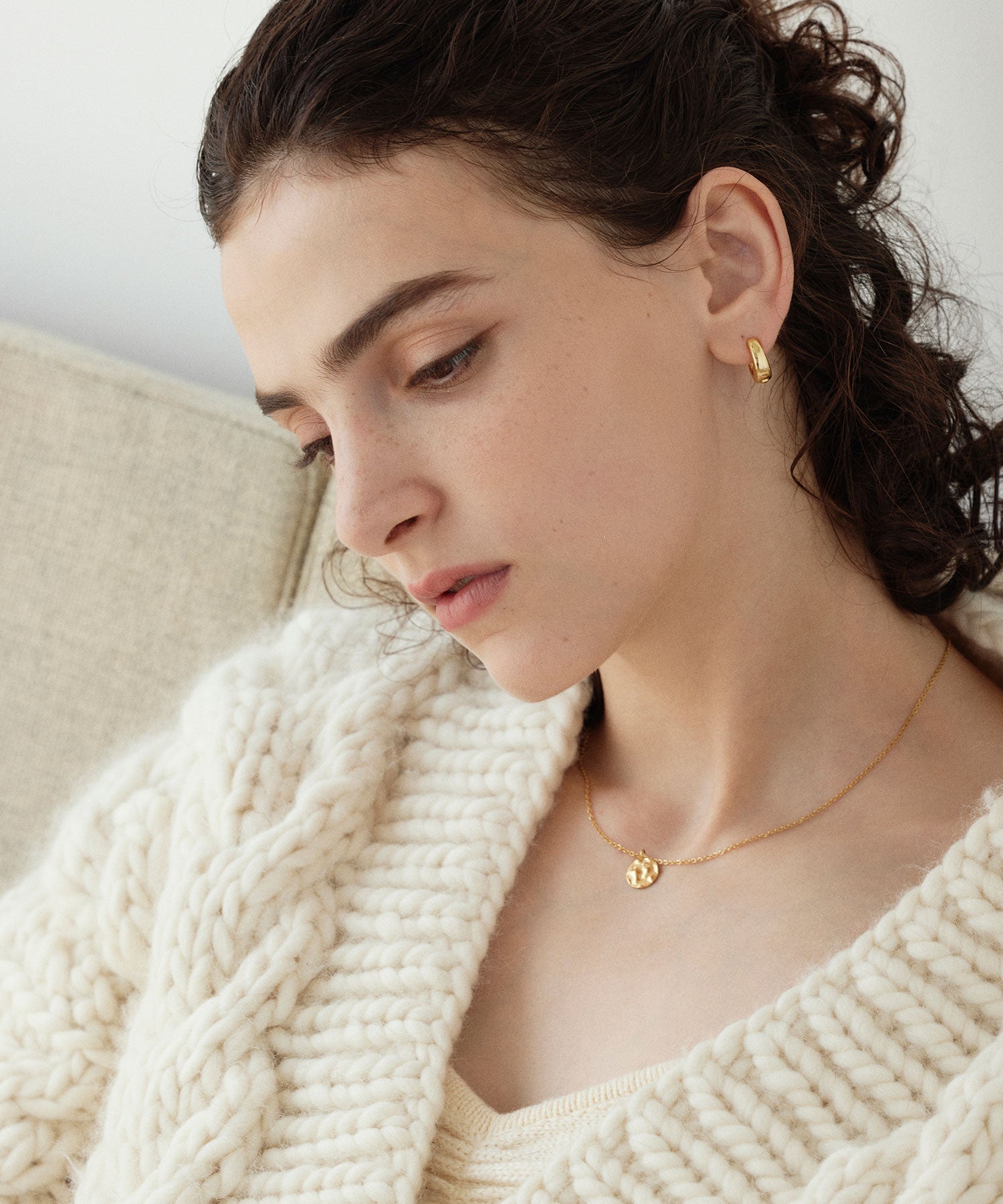 ゴールド]プレートネックレス