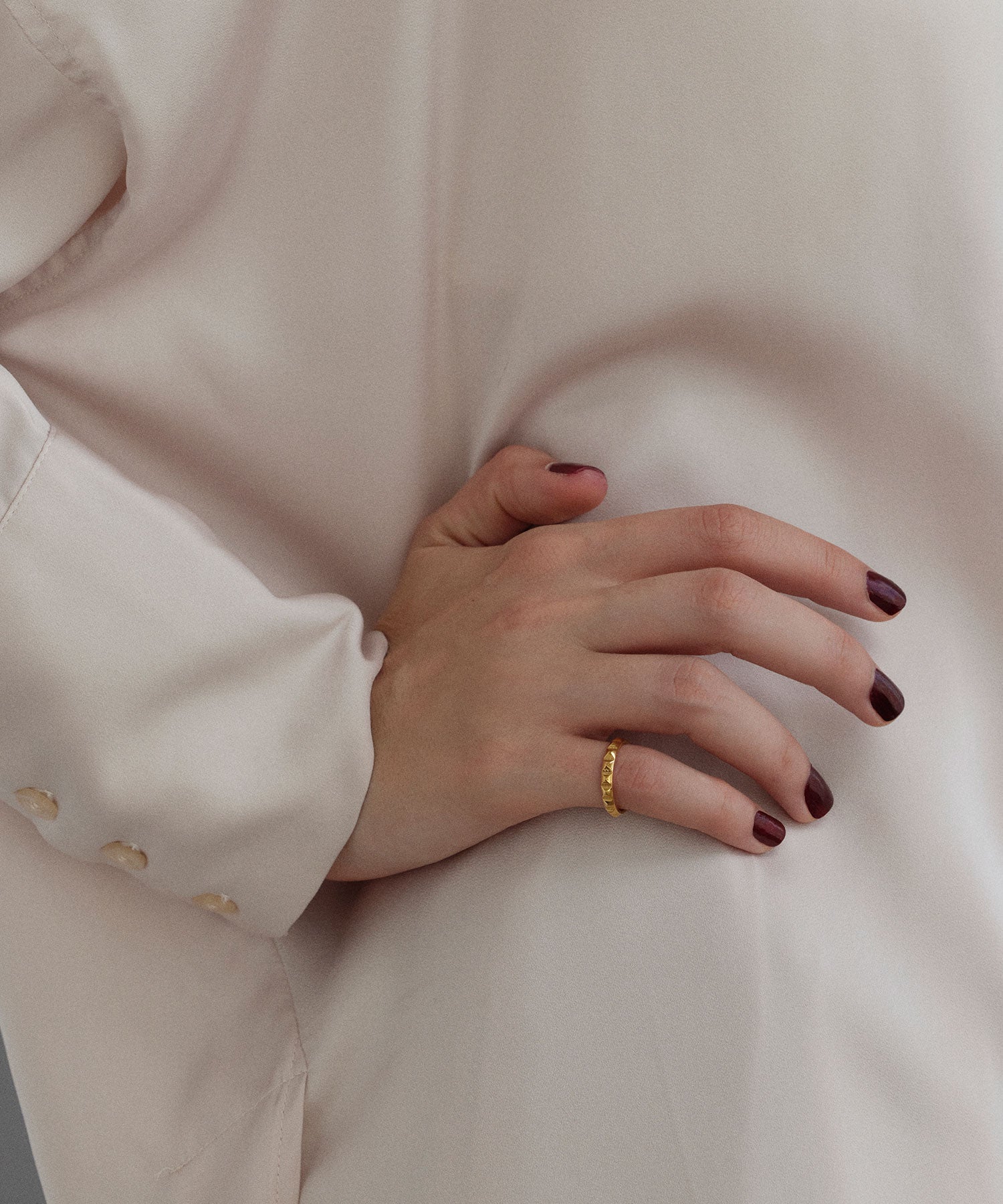[Gold] Block Cut Ring