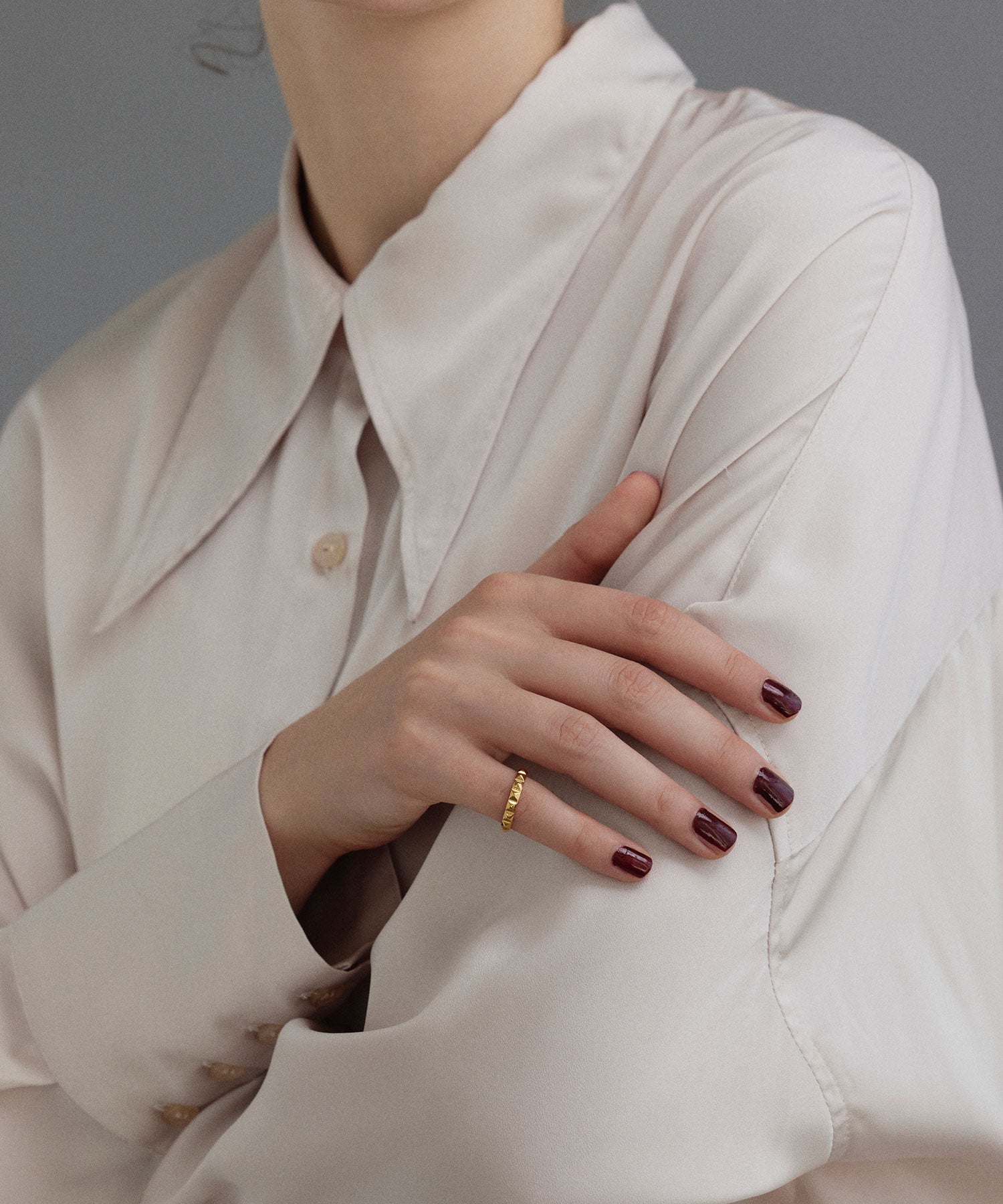 [Gold] Block Cut Ring