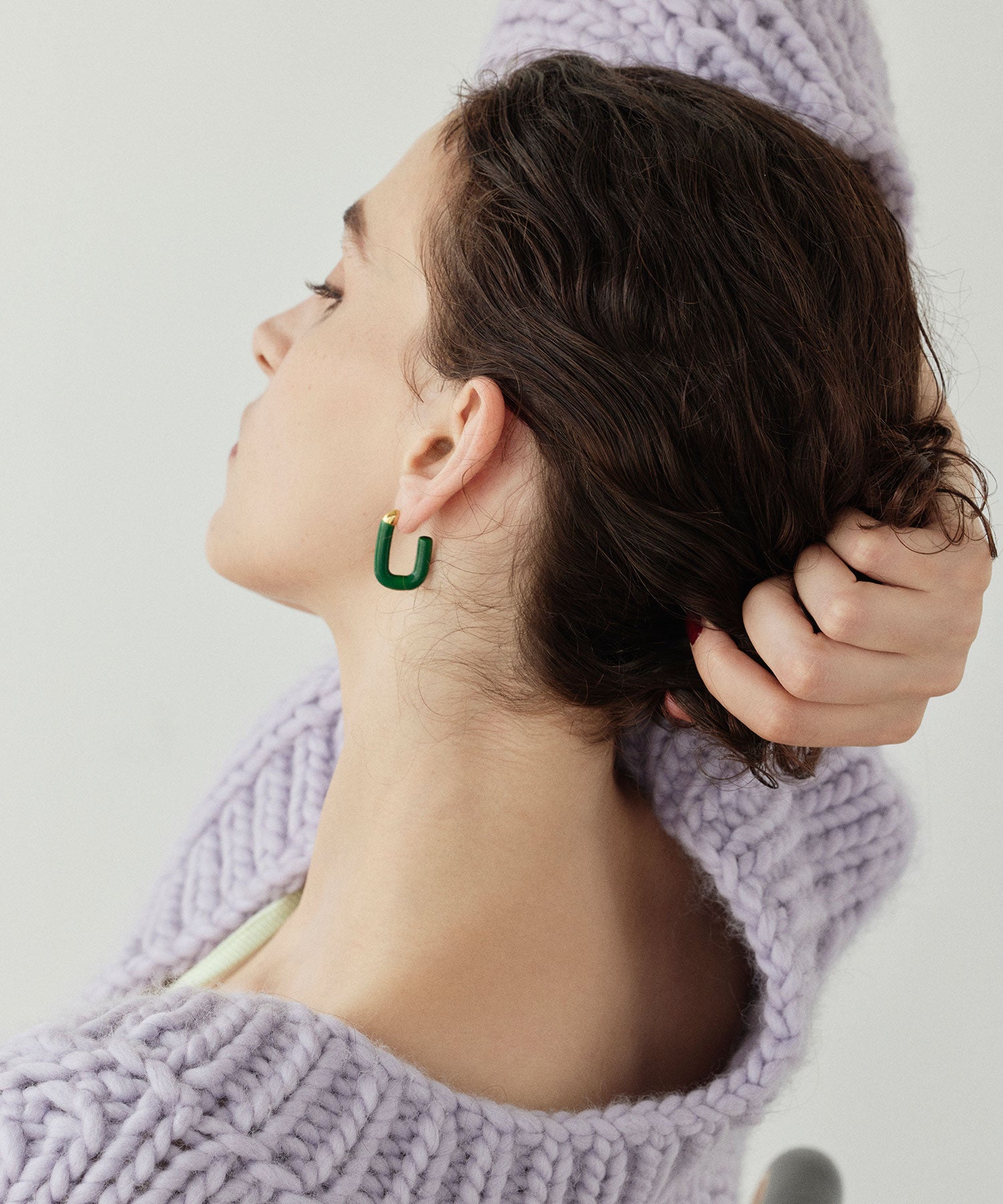 グリーン]フォルムピアス