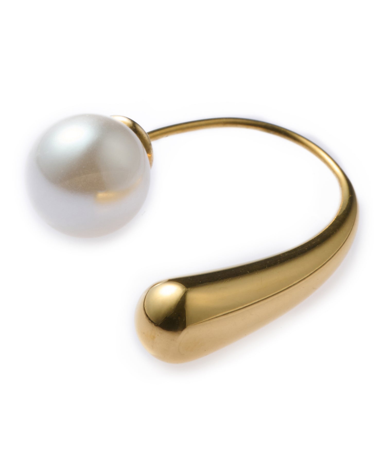 [Gold] 2-way pearl icicle earrings