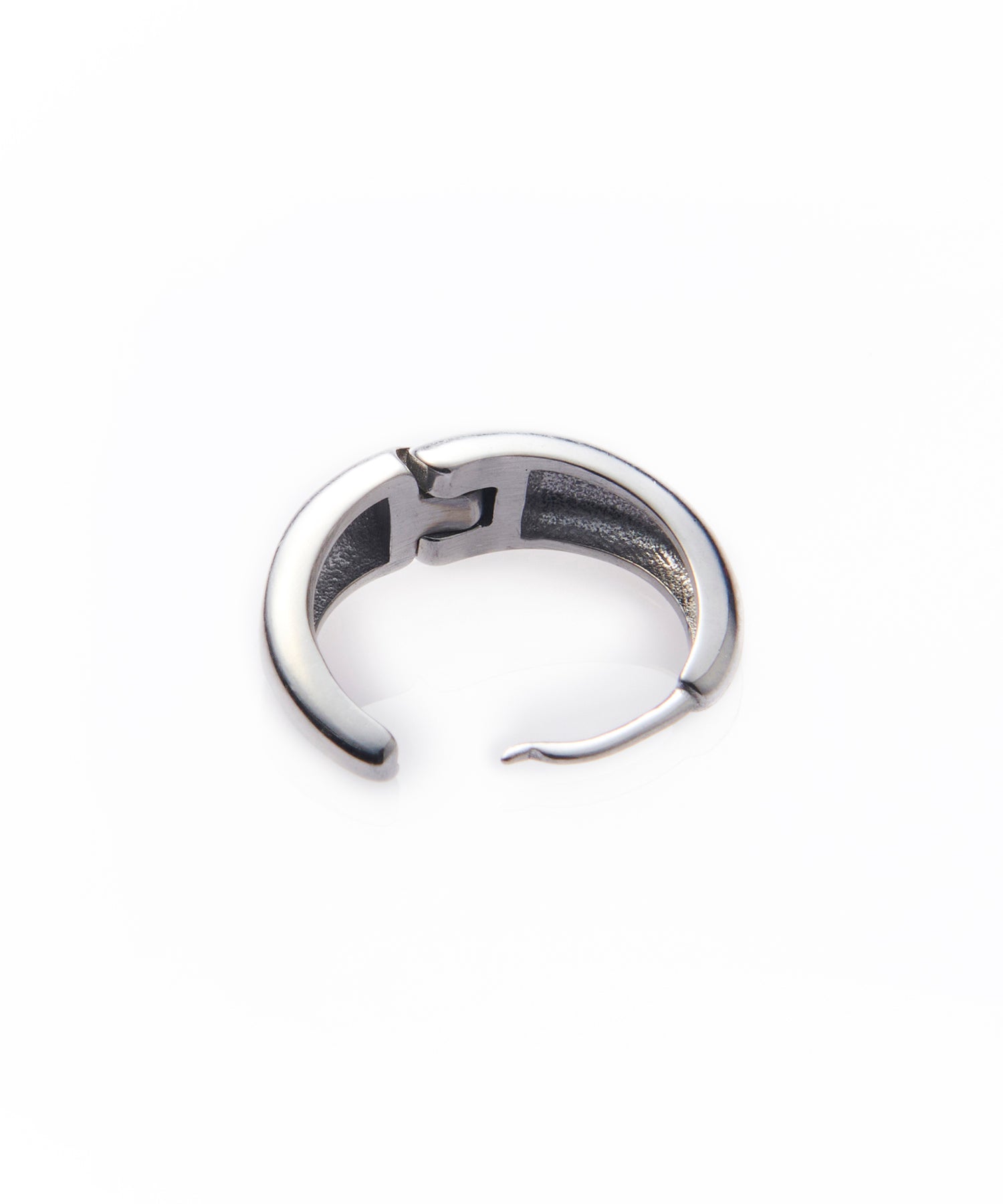 [シルバー]ドロップフープピアス