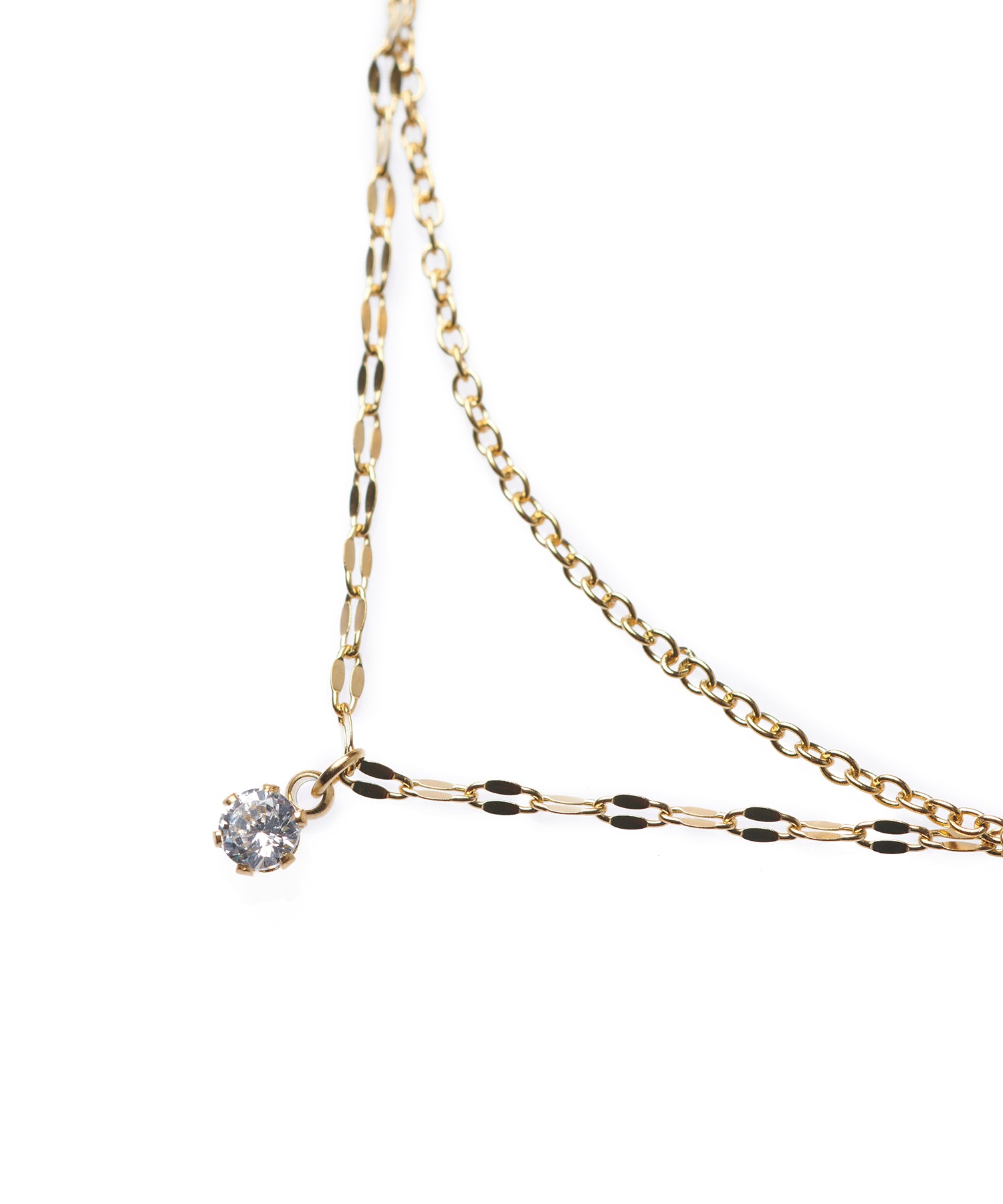 ネックレス　18k バーネックレス　ジルコニア　ゴールド ゴールドバーネックレス | cherir.hs