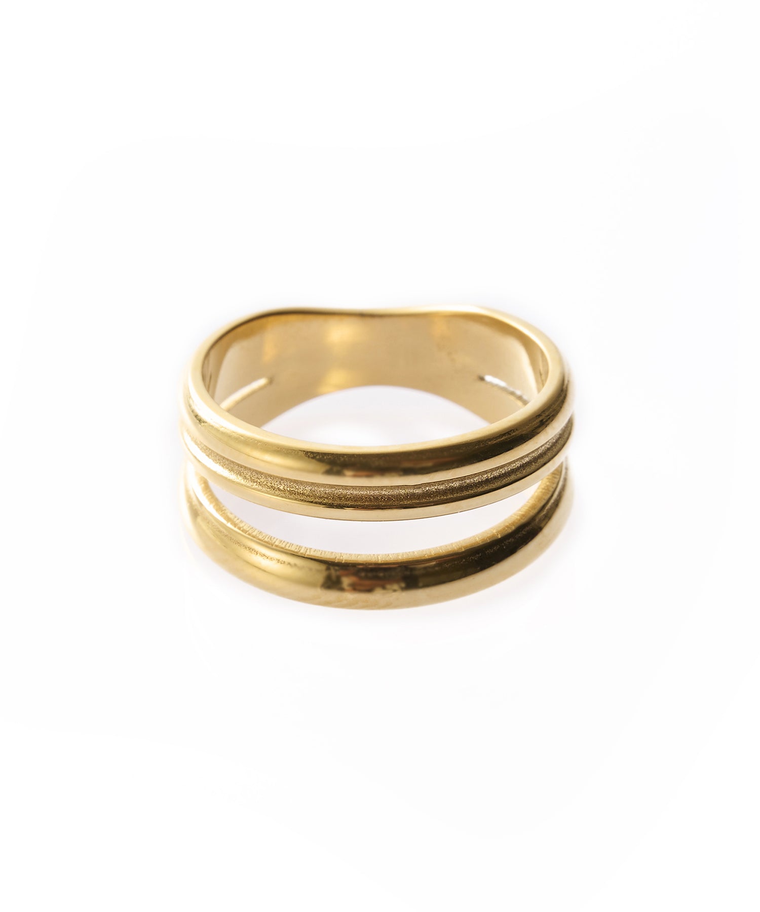 [Gold] Particle Double Line Ring