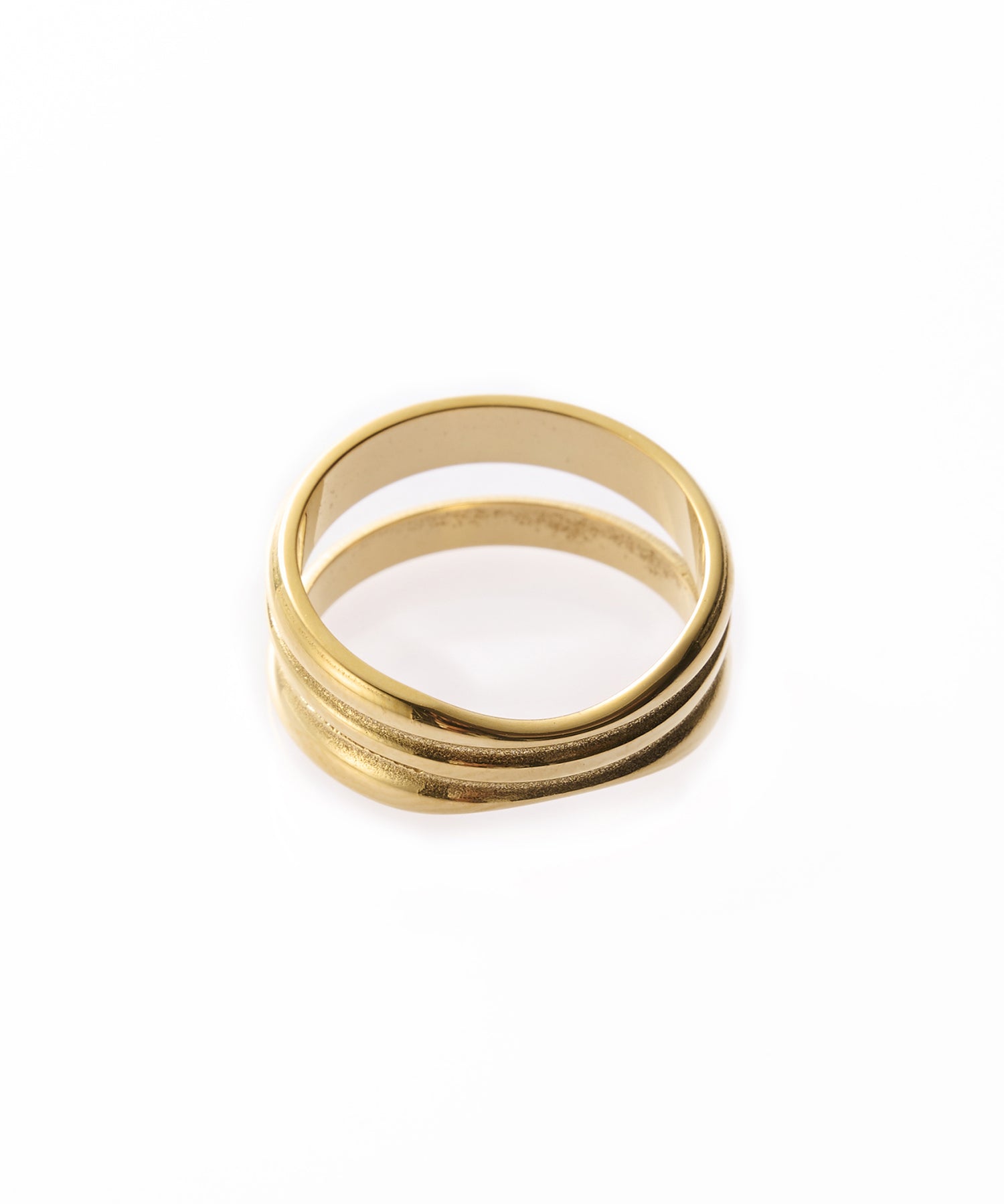 [Gold] Particle Double Line Ring