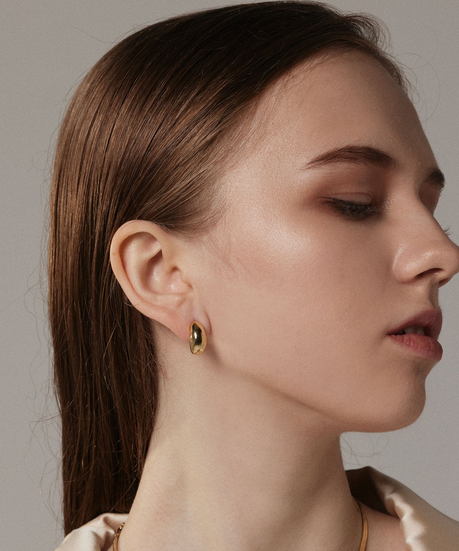 [Gold] Smooth earrings