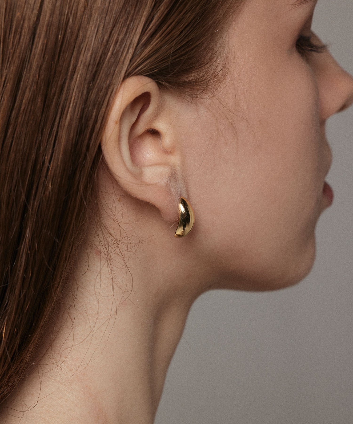 [Gold] Smooth earrings