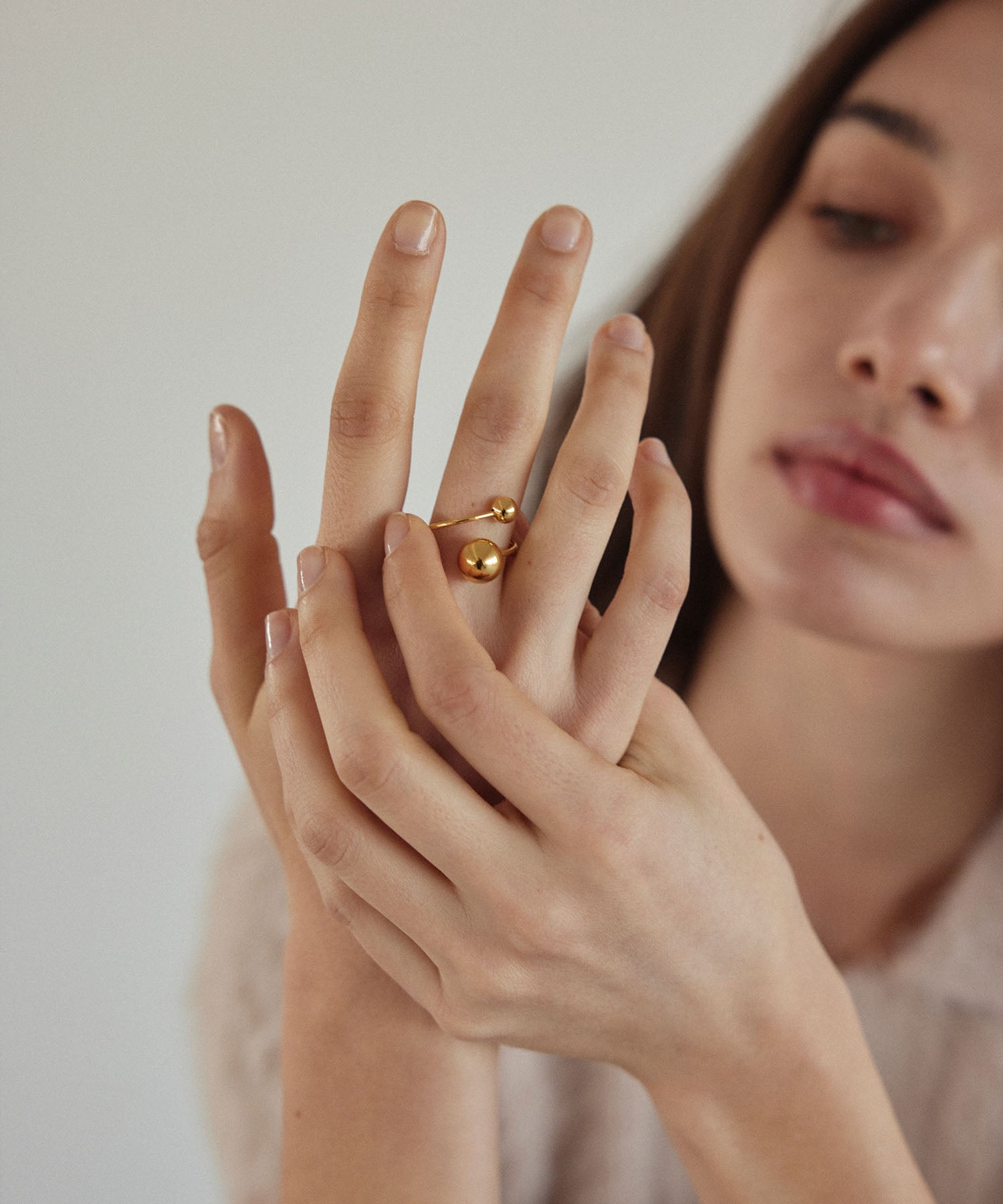 [Gold] Double Ball Ring