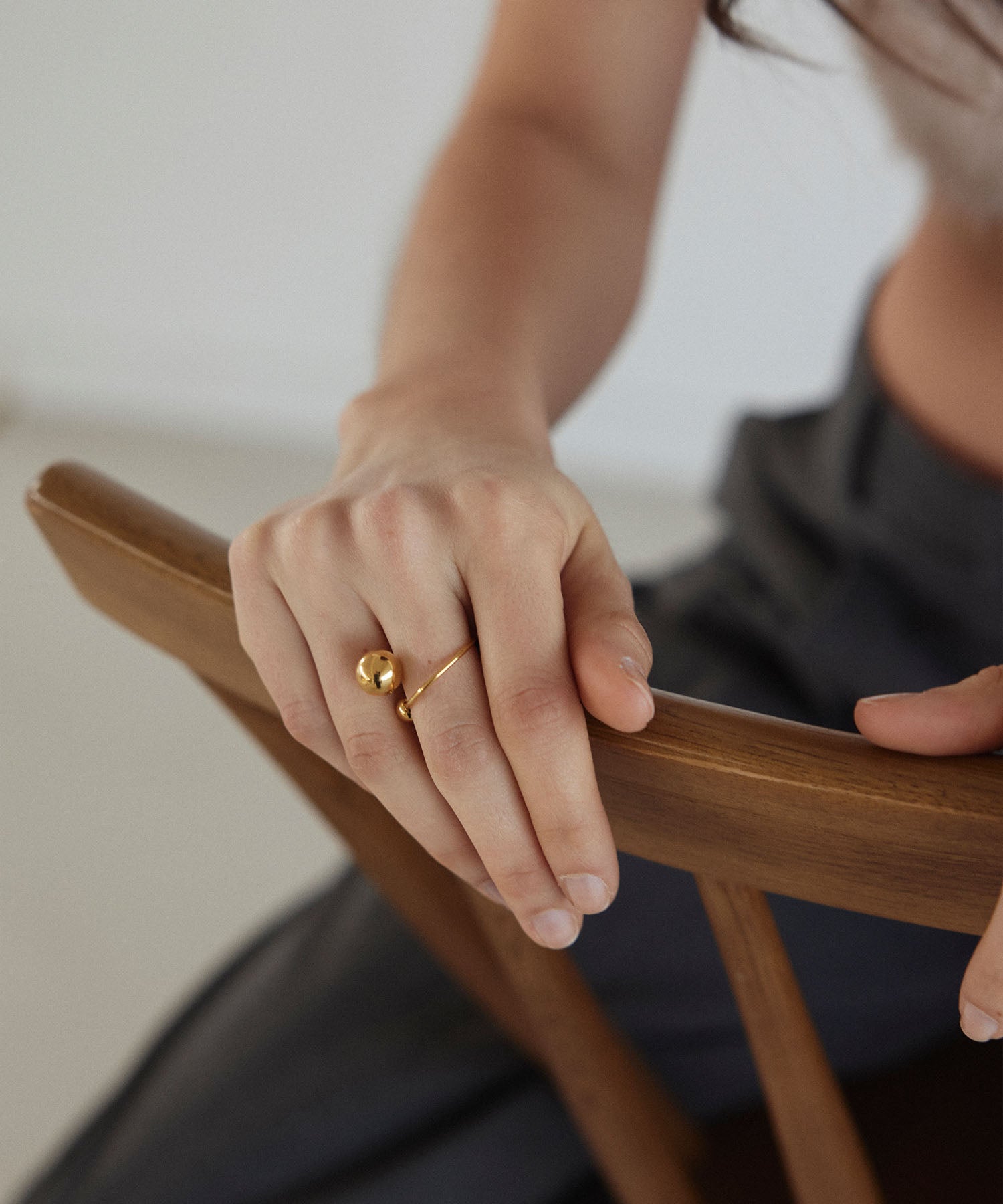 [Gold] Double Ball Ring