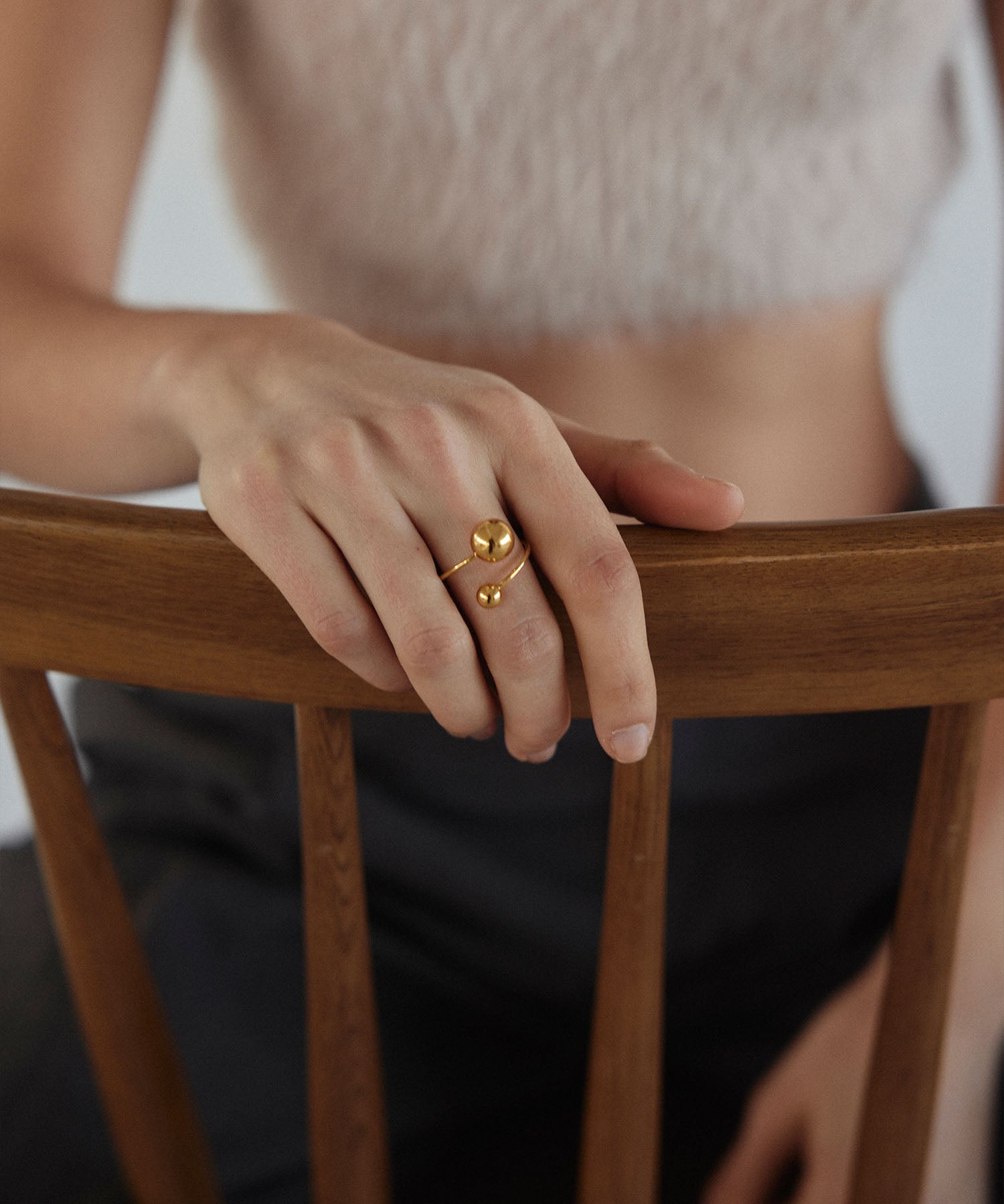 [Gold] Double Ball Ring