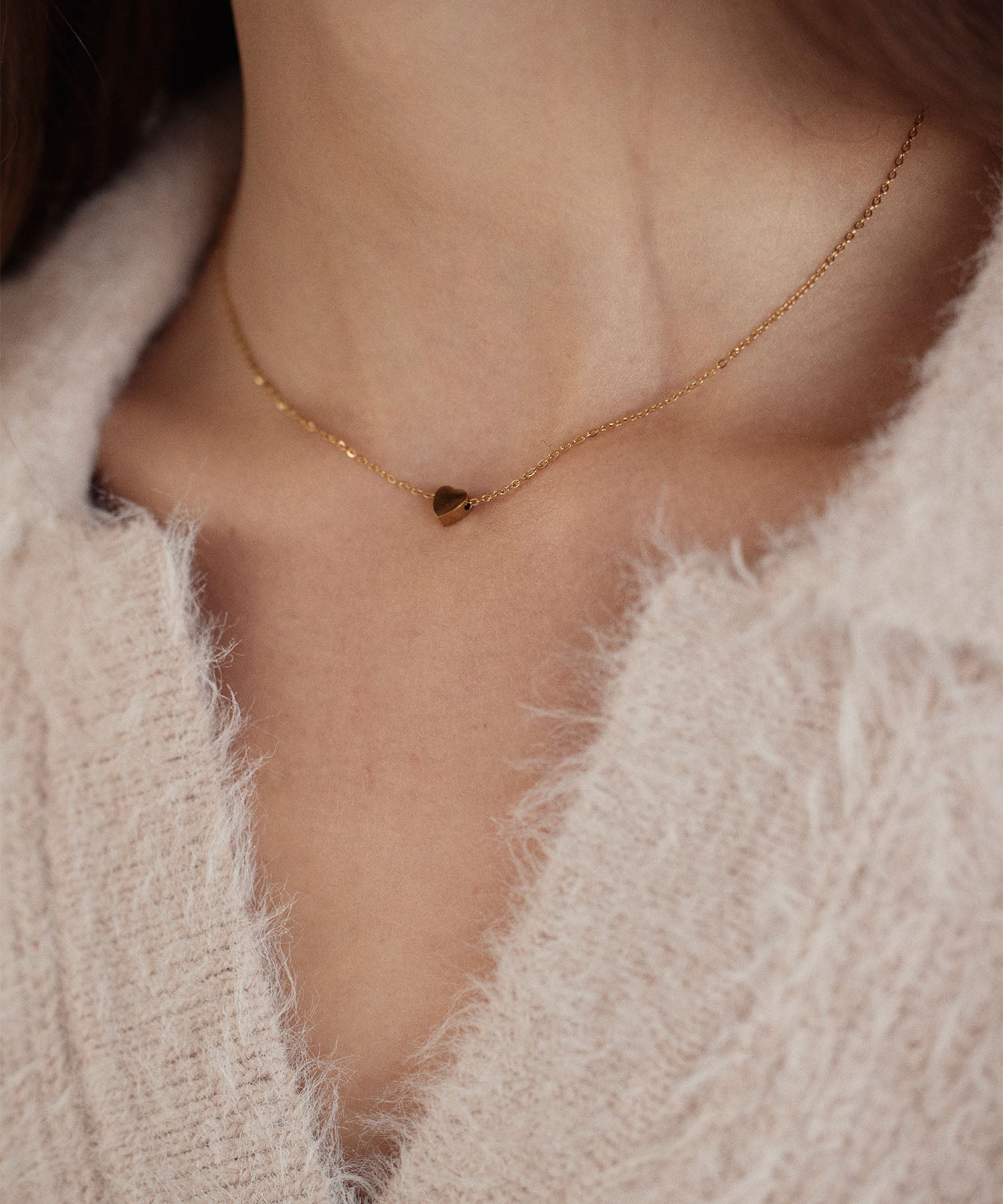 ゴールド]タイニーハートネックレス